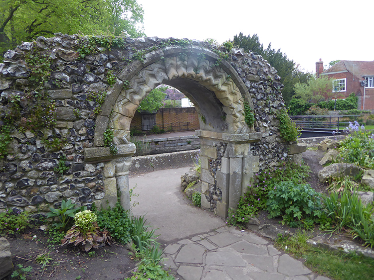 Folly incorporating Norman arch